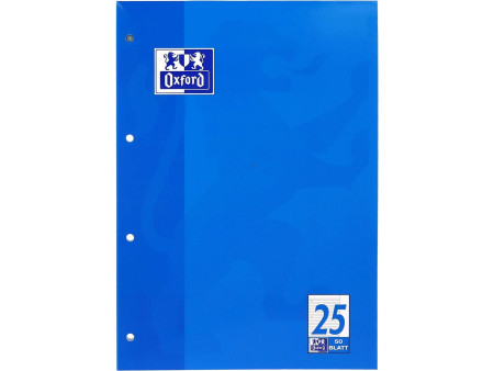 Oxford Cahier scolaire, A4, 100 pages, encollé en tête,
