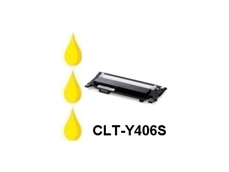 Toner compatible Samsung CLT-Y406S - Jaune (1.000 pages)