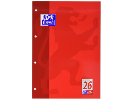 Oxford Cahier scolaire, A4, 100 pages, encollé en tête,