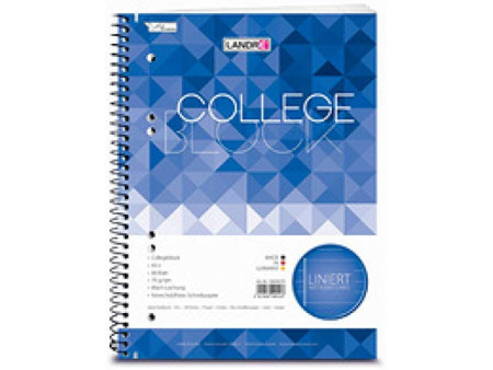 LANDRÉ Collegeblock 'College' A5, quadrillé, 160 pages