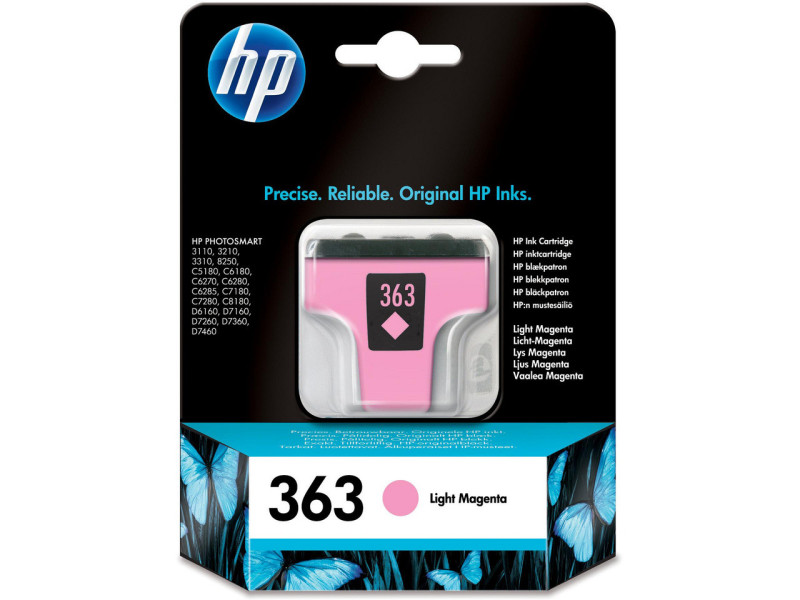 Cartouche Jet d'encre HP N°363 Magenta Clair