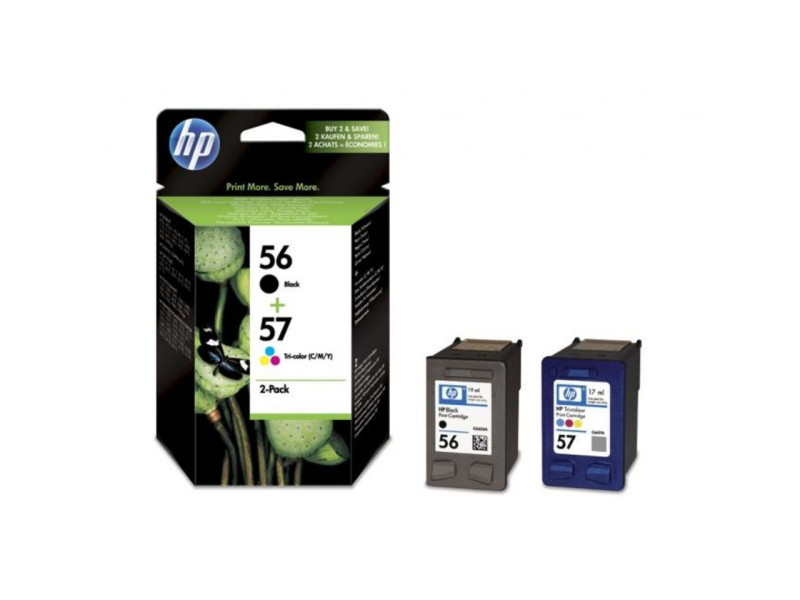 hewlett packard cartouche jet d'encre noir+tricolor 56/57
