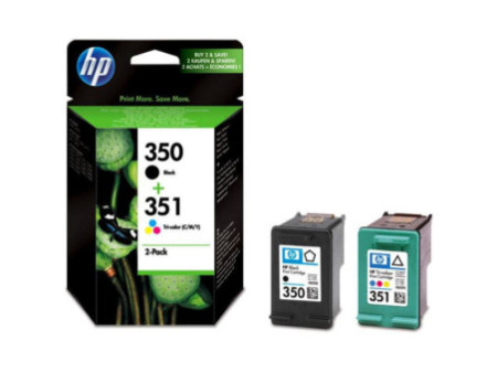 Cartouche Jet d'encre HP N°350 et N°351 (1 Noir + 1 Couleur) (*2)
