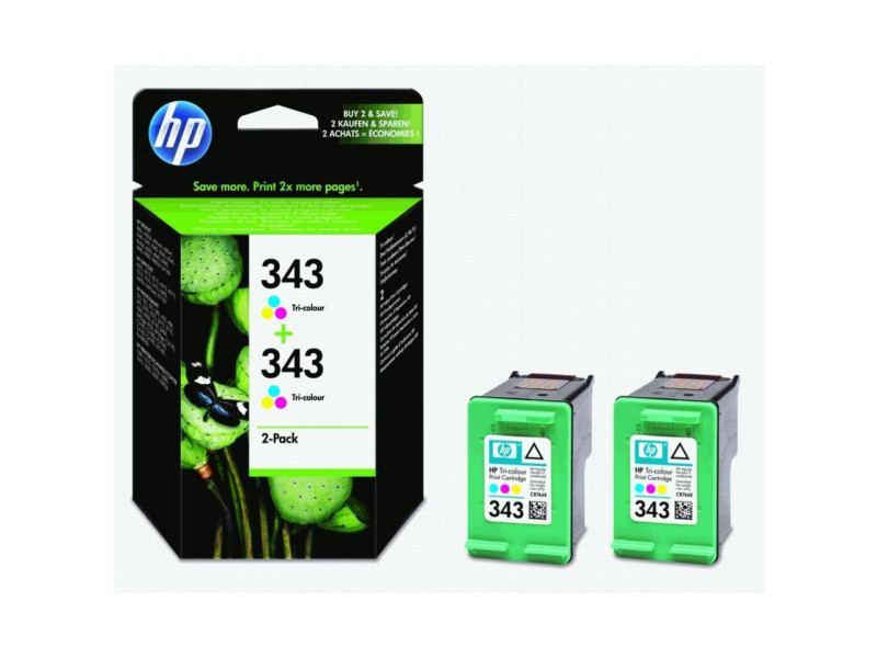 Cartouche Jet d'encre HP N°343 Couleur (*2)