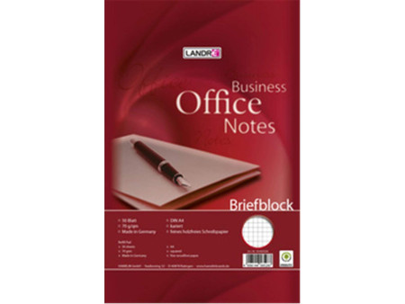 LANDRÉ Bloc de correspondance 'Business Office notes' A4,