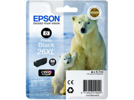 Cartouche Epson T26 T2631 - Noir photo (400 pages)
