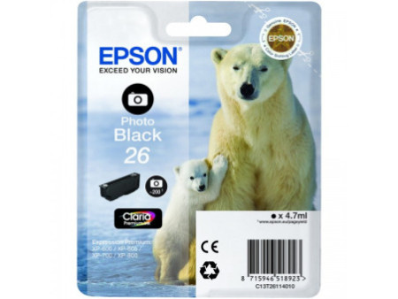 Cartouche Epson T26 T2611 - Noir photo (200 pages)