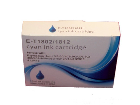Cartouche compatible Epson T1802 T1812 XL - Cyan (450 pages)
