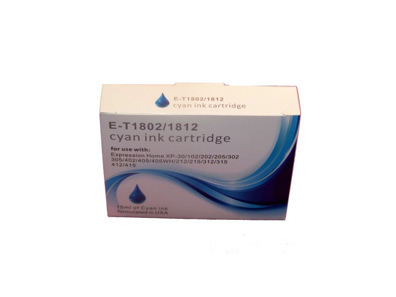 Cartouche compatible Epson T1802 T1812 XL - Cyan (450 pages)