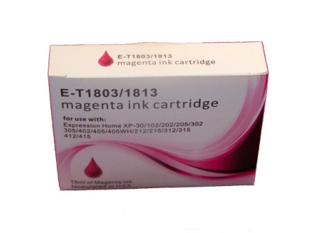 Cartouche compatible Epson T1803 T1813 XL - Magenta (450 pages)