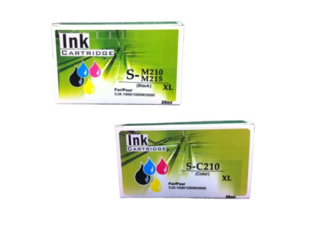 Pack 2 cartouches compatibles Samsung INK-M215/ELS + INK-C210/ELS