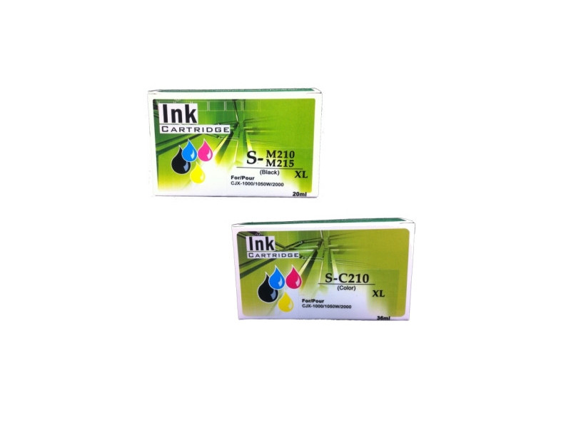 Pack 2 cartouches compatibles Samsung INK-M215/ELS + INK-C210/ELS