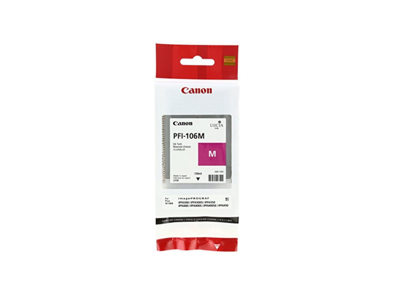 canon cartouche jet d'encre magenta pfi-106 130ml ipf/6300/6400/6450/8400/9400/9400s