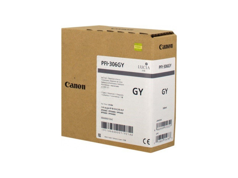canon cartouche jet d'encre gris pfi-306 330ml ipf/8300/6400/6450/8400/9400/9400s