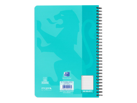 Oxford Cahier Touch, B5, ligné, 160 pages, bleu aqua