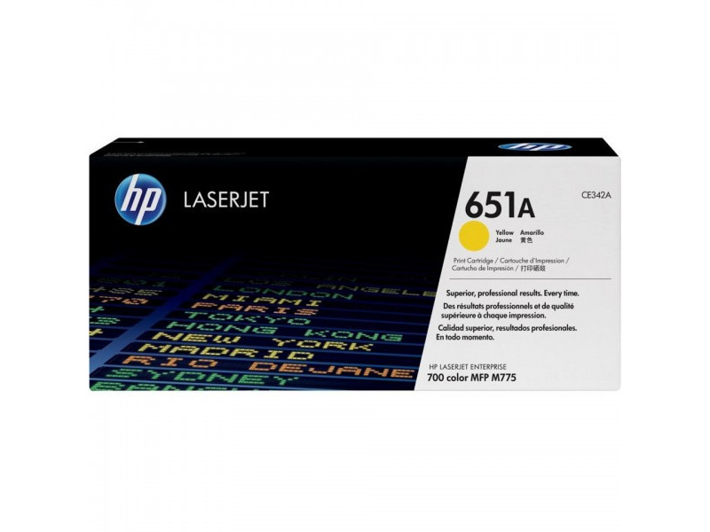 Toner HP CE342A - 651A - Jaune (16.000 pages)
