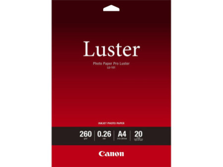 canon papier photo lu-101 luster a4 20 feuilles