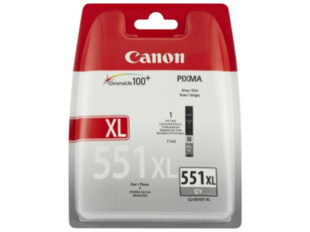 canon cartouche jet d'encre gris cli-551xlgy 11ml --- mg/5450/6350 ip/7250