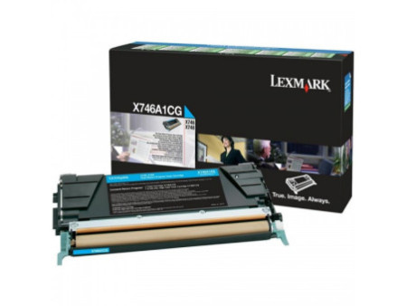 Toner Lexmark X746A1CG - Cyan (7.000 pages)