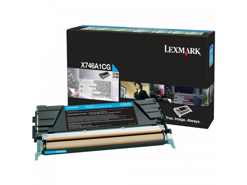 Toner Lexmark X746A1CG - Cyan (7.000 pages)