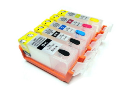 Cartouches rechargeables Canon CLI526 et PG525 (5 cartouches)