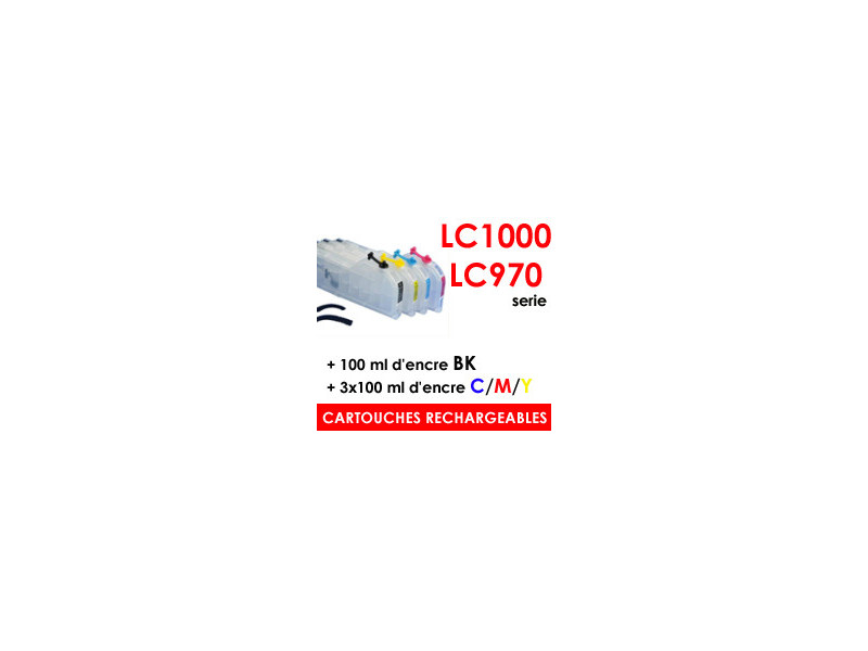 Cartouches rechargeables Brother LC1000 LC970