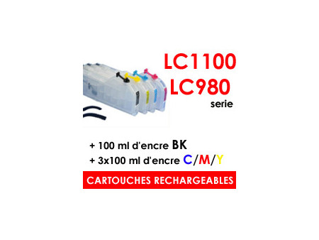 Cartouches rechargeables Brother LC1100 LC980