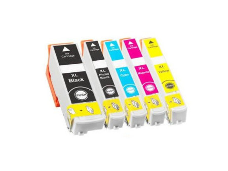 Multipack 5 Cartouches compatibles Epson 33XL - T3357 - BK/PBK/C/M/Y