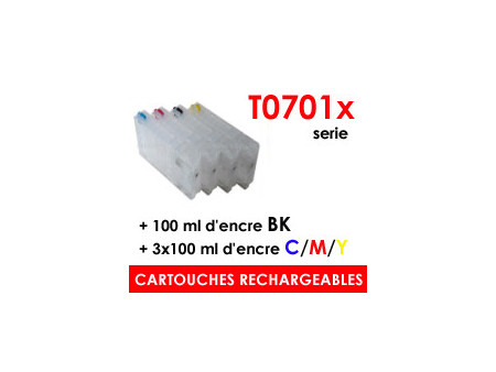 Cartouches rechargeables EPSON T7011 T7012 T7013 T7014