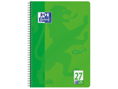 Oxford Cahier Touch, A4+, ligné, 160 pages, vert herbe