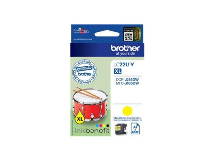 Cartouche Brother LC22UY - Jaune - 2400 pages