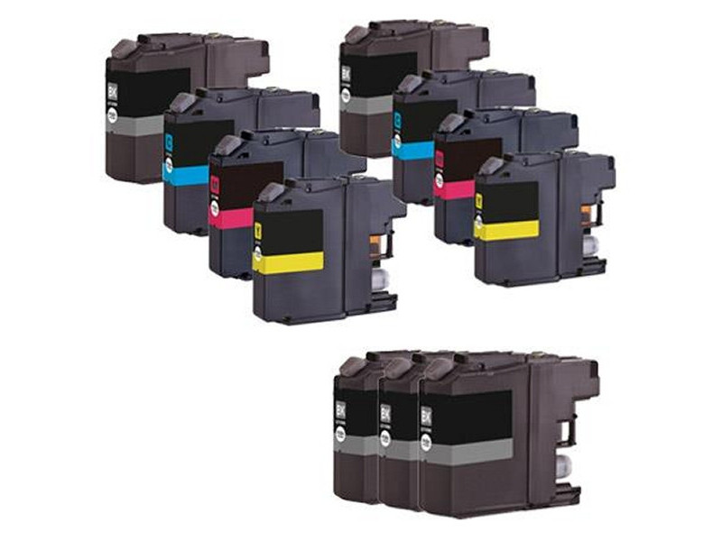 Pack de 11 Cartouches compatibles Brother LC121 LC123 - BK/C/M/Y