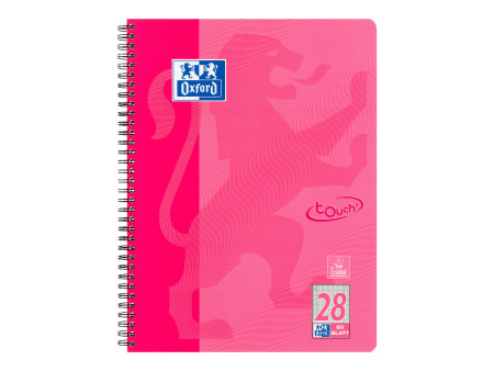 Oxford Cahier Touch, A4+, quadrillé, 160 pages, rose
