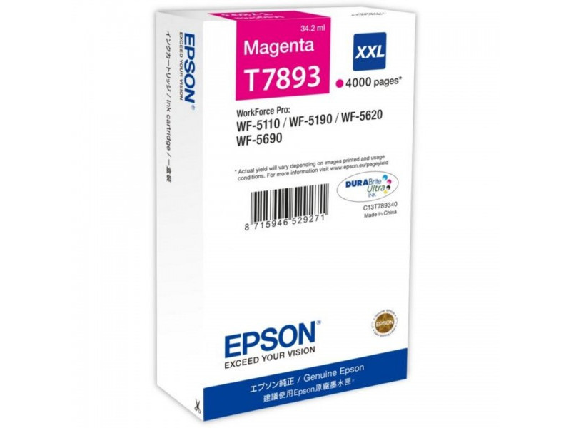 Cartouche Epson T7893 XXL - magenta - 4.000 pages