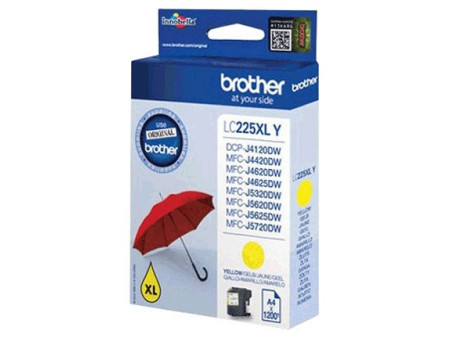 Cartouche Brother LC225XLY - Jaune - 1200 pages