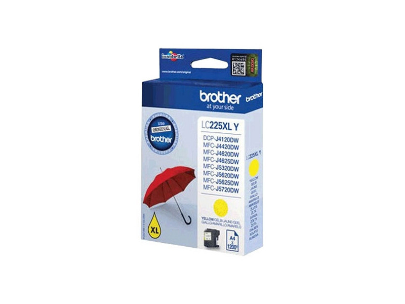 Cartouche Brother LC225XLY - Jaune - 1200 pages