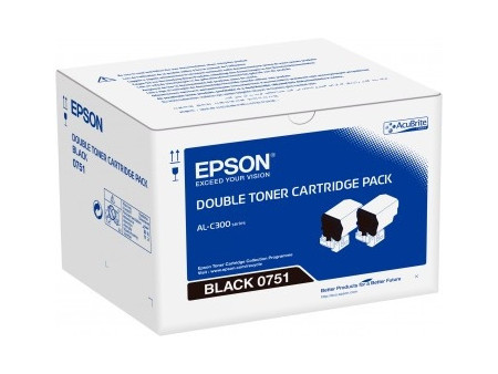Toner Epson C13S050751 - noir - 7.300 pages (pack 2)