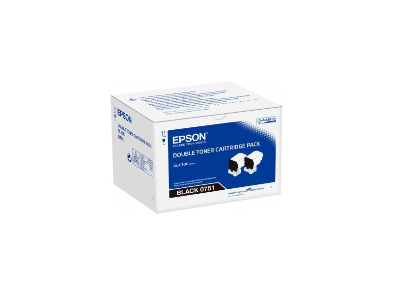 Toner Epson C13S050751 - noir - 7.300 pages (pack 2)