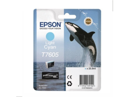 Cartouche Epson T7605 cyan clair (25,9ml)