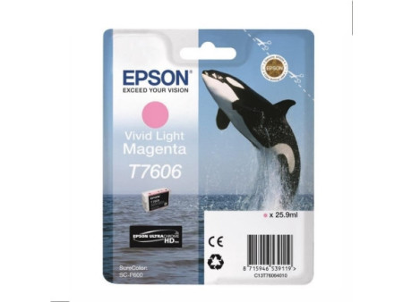 Cartouche Epson T7606 magenta vif clair (25,9ml)