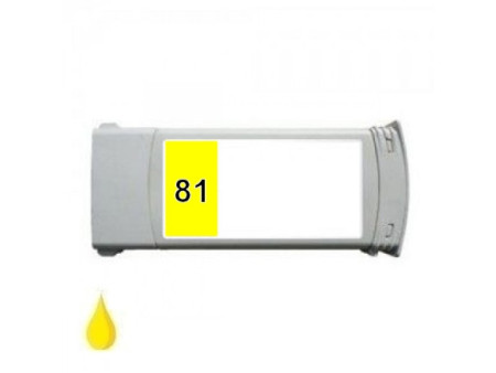 Cartouche compatible HP 81 - C4933A - Jaune