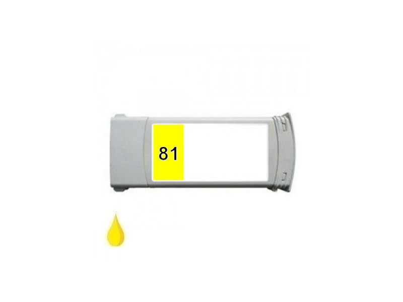Cartouche compatible HP 81 - C4933A - Jaune