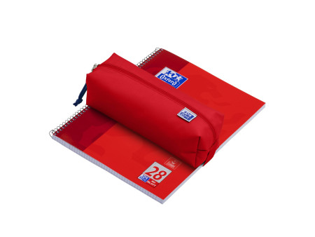 Oxford Trousse, polyester, rectangulaire, grand, rouge