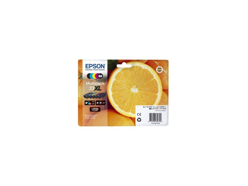 Multipack 5 Cartouches Epson 33XL - Cyan - BK/PBK/C/M/Y