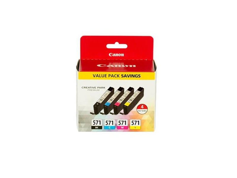 canon cartouche jet d'encre rainbow pack cli-571 c/m/y/bk