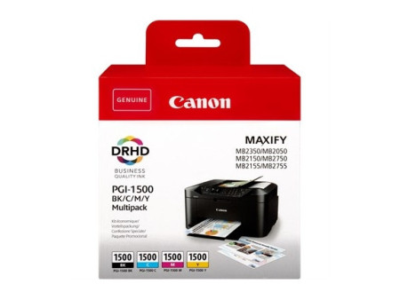 Canon PGI-1500 BK/C/M/Y Original Noir, Cyan, Magenta, Jaune Multipack