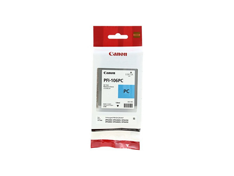 canon cartouche jet d'encre photo cyan pfi-106 130ml ipf/6300/6400/6450/8400/9400/9400s