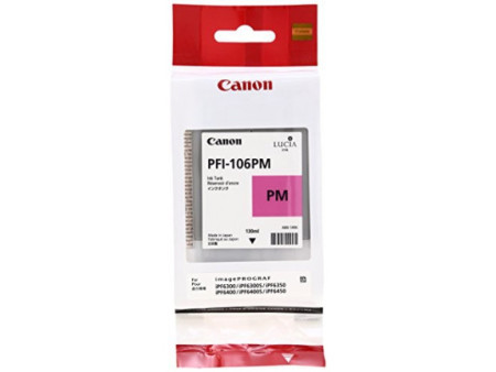 canon cartouche jet d'encre photo magenta pfi-106 130ml ipf/6300/6400/6450/8400/9400/9400s