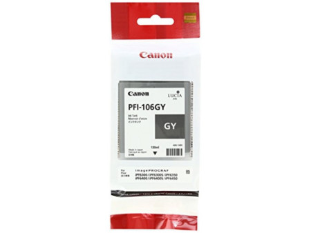 canon cartouche jet d'encre gris pfi-106 130ml ipf/6300/6400/6450/8400/9400/9400s