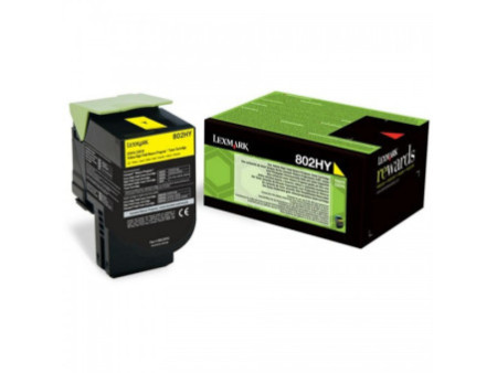 Toner Lexmark 80C2HYE - jaune - 3000 pages